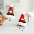 Set di fermagli per capelli in peluche a forma di cappello di Natale con decori festivi - Set Babbo Natale + Albero