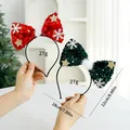 Cerchietti natalizi festivi con paillettes rosse e verdi, stelle e fiocchi di neve - Rosso + Verde (Universale)