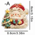 Detailed view of cute Santa Claus keychain pendant with 8.6cm width dimension - Santa Claus Style (Model 01)