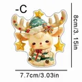Cute cartoon Christmas reindeer keychain bag pendant 3D mascot figurine with dimensions - Deer with Gift Box Style (Model 03)