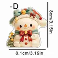 Cute cartoon Christmas snowman keychain pendant with size dimensions 8cm x 8.1cm - Cute Snowman Style (Model 04)