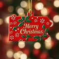 Red Pennsylvania state shaped Christmas tree ornament with Merry Christmas gold text - Pennsylvania