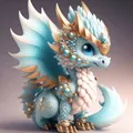 Ciondolo piatto in acrilico con drago zodiacale in stile 3D per decorazioni natalizie - Drago