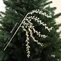 Elegant white artificial berry branch spray for Christmas tree decoration, 30cm height - 30x22cm / White