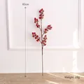 Ramo di bacche rosse artificiali con accenti dorati per Natale, altezza di 60 cm - Frutto di Melograno Oro