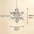 Elegante transparante kristallen sneeuwvlok hanger, 2,48 inch kerstboom versiering - Enkel Stuk / 63mm Ruitvormige Sneeuwvlok