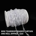 Rideau de perles en cristal transparent 22m pour décoration de mariage et DIY - 1 Rouleau (Environ 22m) / Transparent