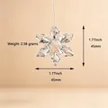 Glinsterende kristallen sneeuwvlok hanger voor kerstboomdecoratie, afmeting 45 mm - Enkel Stuk / 45mm Ruitvormige Sneeuwvlok