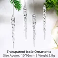 Clear acrylic spiral icicle ornaments for Christmas tree decoration, 10x95mm size - Clear Style (lj-786867) / 10*95mm