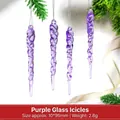 Purple acrylic spiral icicle ornament for Christmas tree decoration, 95mm length - Purple Style (lj-786867) / 10*95mm