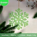 Pendentif flocon de neige de Noël en plastique vert transparent pour décoration - Vert Fruit