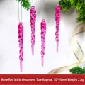 Beautiful rose red acrylic spiral icicle ornaments for festive Christmas tree decor - Rose Red Style (lj-786867)