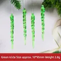 Set of green translucent spiral acrylic icicle ornaments for Christmas tree decoration - Fruit Green Style (lj-786867)