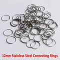 12mm zilveren roestvrijstalen splitringen voor het maken van sieraden en knutselen - Buigringen / 10 Stuks/Verpakking (12mm) / Zilver