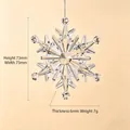 Heldere acryl sneeuwvlok hanger voor kerstboomversiering inclusief afmetingen en gewicht - Kerstmuts Sneeuwvlok
