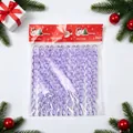 Violette transparente Eiszapfen-Weihnachtsanhänger, 12er-Pack für den Weihnachtsbaum - 12 Stück/Packung / Lila
