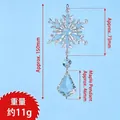Transparante acryl sneeuwvlok ornament met esdoornblad prisma hanger SKU-weergave - Sneeuwvlok + Esdoornblad Hanger