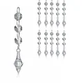 Decorative clear acrylic crystal pendants set for weddings and holiday window displays - Small Pointy / 30Pcs Pack