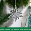 Ciondolo a fiocco di neve in acrilico trasparente per decorazioni dell'albero di Natale - Fiocco di Neve di Perline