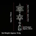 Klarer Acryl-Kristall-Schneeflocken-Anhänger mit Größenangaben für Weihnachtsdeko. - Stil 7
