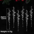 Ghiacciolo in acrilico trasparente per albero di Natale, 125mm di lunghezza e 4,15g - Ghiacciolo a Spirale