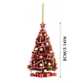 8cm Acryl-Weihnachtsbaumanhänger mit Zuckerstangen und roten Geschenkboxen Details - Weihnachtsbaum Deko Stil 01 / 8cm