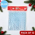 Set mit 12 hellblauen, transparenten Spiral-Eiszapfen-Anhängern für den Weihnachtsbaum - 12 Stück/Packung / Blau