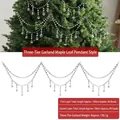 Transparente Acryl-Perlengirlande mit Ahornblatt-Anhängern für Weihnachtsbaumdeko - Ahornblatt-Anhänger Stil (3er-Set Verbunden) / 3er-Set Verbunden