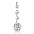 Clear faceted crystal ball pendant with small octagonal beads for wedding decoration - Lighting Ball / 1 Piece