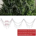 Zweilagige klare Acryl-Kristallperlenkette für die Weihnachtsbaumdekoration. - Rhombus Bleistift Stil (3er-Set Verbunden) / 3er-Set Verbunden