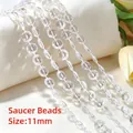 11mm clear acrylic disk bead chain for DIY wedding decorations and crystal-like curtains - Disk Shaped Bead Chain (11#) / 250g (Approx. 16m) / Clear