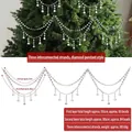 Zweilagige Acryl-Kristallgirlande für den Weihnachtsbaum mit Anhängern - Diamant Stil (3er-Set Verbunden) / 3er-Set Verbunden