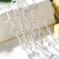 Clear acrylic twisted diamond bead chain, 14+4mm size for DIY wedding curtains and home decor - Twisted Square Bead Chain / 14+4mm (250g/Approx. 17m) / Clear