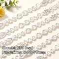 Clear faceted acrylic bead chain for elegant wedding decor and DIY handmade crafts - Rhombus Small Saucer Shape / 23+10+15mm (Approx. 250g Pack) / Clear