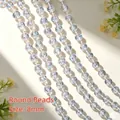 Transparent 8mm iridescent acrylic round bead chain for DIY wedding and home decoration - 8mm Bead / Approx. 250g Pack / Rainbow