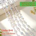 Iridescent clear acrylic bead chain strands for wedding decor and DIY crafts - Earth Beads (14+4mm) / 250g Pack / Rainbow