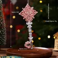 Rose gold glitter transparent acrylic Christmas key pendant for tree decoration 16cm - Rose Gold Glitter Magic Key