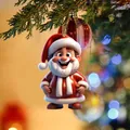 Simpatico ciondolo Babbo Natale 3D per albero di Natale o decorazione specchietto auto - Babbo Natale Stile 01