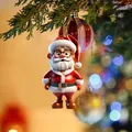 Adorabile ciondolo Babbo Natale 3D per specchietto auto o decorazione per le feste. - Babbo Natale Stile 05