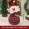 Feestelijke gebreide Kerstman cadeauzak voor kerstcadeaus en snoepverpakkingen - Rode Gebreide Stijl (Kerstman)