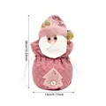 Rosa Weihnachtsmann Geschenktüte Weihnachtsverpackung 26x13cm Kordelzugbeutel Deko - Rosa 3D Pailletten Apfelbeutel (Weihnachtsmann)