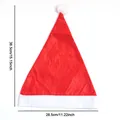 Cappello di Babbo Natale in peluche bianco e rosso, 38,5 cm di altezza e 28,5 cm. - Stile Classico Rosso e Bianco / Rosso
