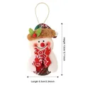 Ornement de bonhomme de neige de Noël en peluche, 13 cm de haut et 8,5 cm de long - Bonhomme de neige / Poupée à Carreaux Rouge Vert