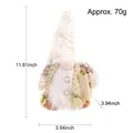 Christmas gnome plush doll with white hat and braids for holiday decor, 30cm tall - With Lights / Light Up Female Rudolph with Snowflake Plush Hat and Gift Box