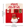 Weihnachtliche Nikolaus Stuhlhussen Maße 52x47cm für die Feiertagsdekoration - Frohe Weihnachten Brief Weihnachtsmann Stuhlhusse