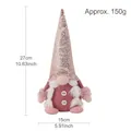 Pink sequined Christmas faceless gnome doll plush decoration SKU 27cm height ornament - Pink Sequin Female Rudolph Gnome