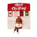 Weihnachtlicher Stuhlbezug mit 3D-Schneemann und Weihnachtsgrüßen - Frohe Weihnachten Brief Schneemann Stuhlhusse