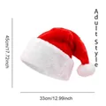 Cappello di Babbo Natale in morbido peluche per adulti, 45x33 cm per le feste - Peluche Corto Ispessito Adulto / Confezione Singola (Artigianato Overlock) / Rosso / 45x33cm