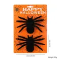Lot de deux accessoires d'araignées en peluche noires pour décorations d'Halloween et fêtes - Araignée Floconnée / 2 Pièces/Ensemble
