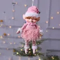 Décoration d'elfe de Noël en peluche rose, dimensions 38 cm de haut et 22 cm - Style Femme / Rose